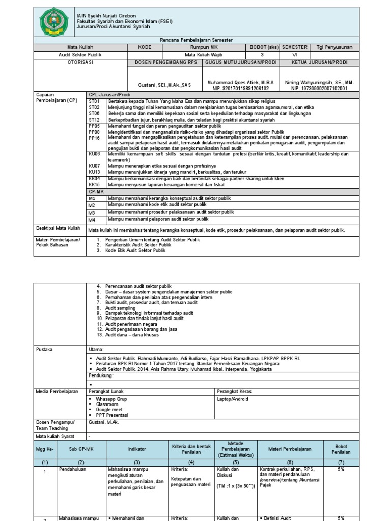 RPS Audit Sektor Publik 2022 | PDF