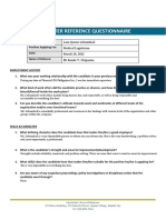 CHARACTER REFERENCE QUESTIONNAIRE