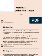 Membuat Kesimpulan Dan Saran