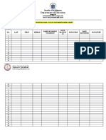 Distribution and Collection Monitoring Form