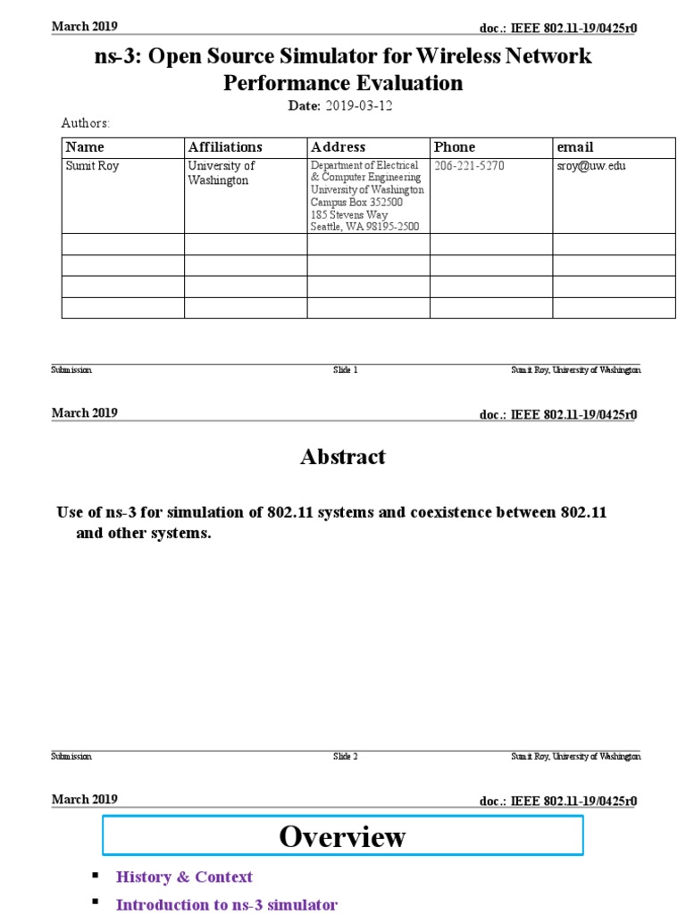 ns-3 Simulator for WLAN Testing | PDF | Wi Fi | Ieee 802.11
