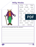 T T 7178 Character Description Writing Frame To Support Teaching On Charlie and The Chocolate Factory - Ver - 1