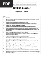 450 DSA Cracker: Topics (/) / Array