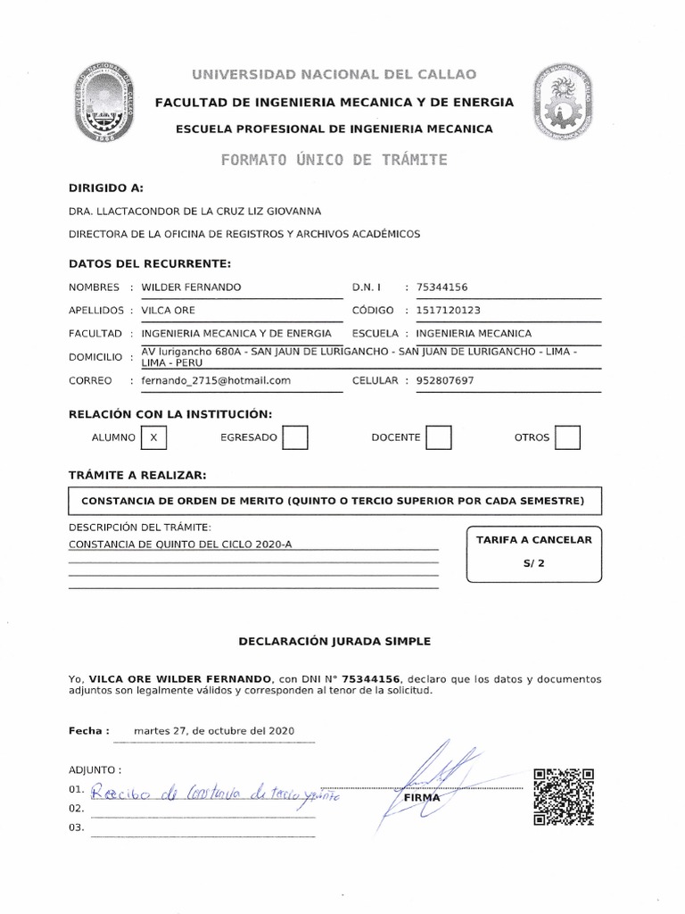 Constancia de Tercio y Quinto PDF