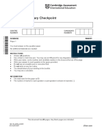 Cambridge Primary Checkpoint - Science (0846) April 2023 Paper 1 Question