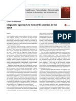 Diagnostic Approach To Hemolytic Anemias in The Adult: Revista Brasileira de Hematologia e Hemoterapia