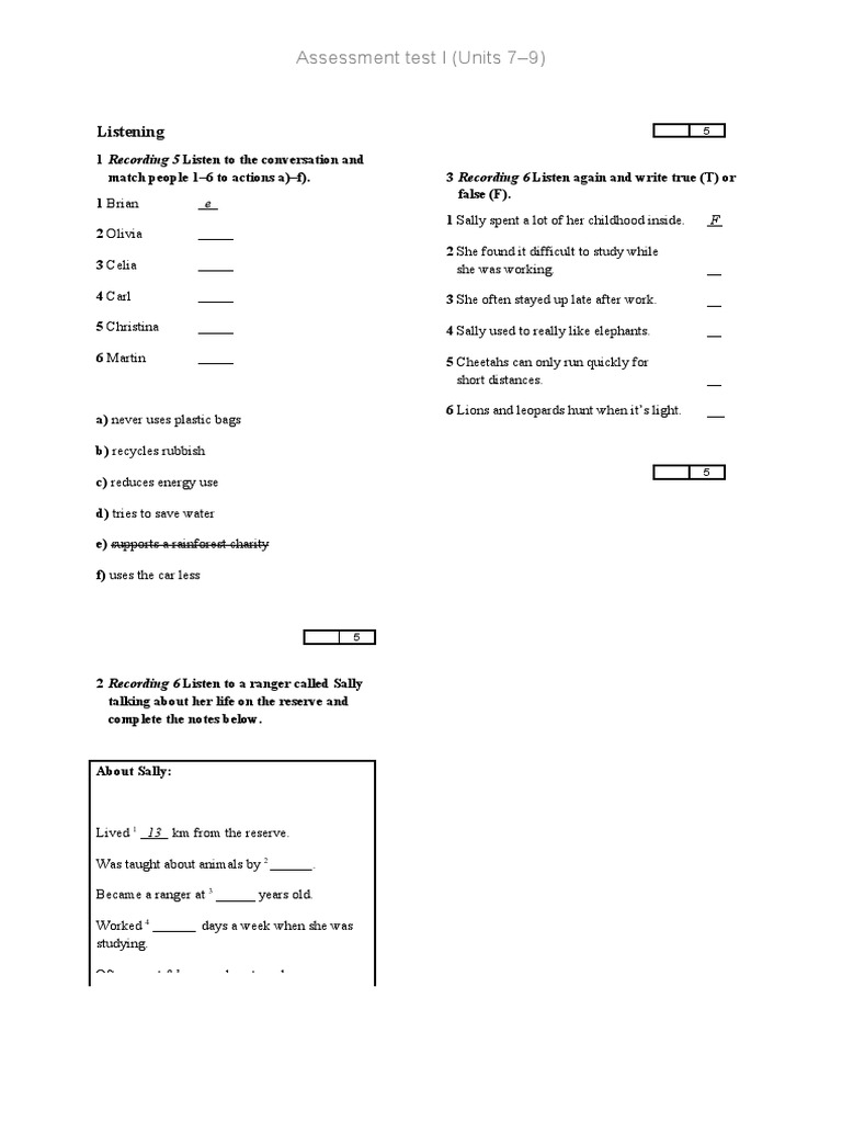 Assessment Test 1 (Units 6-9) | PDF