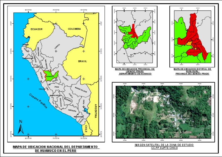 Mapa Satelital de Huánuco y Rupa Rupa | PDF