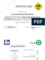 Certificado Cipa Modelo