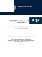 Informe de Socialización Resultados Encuestas Seg a Grad Economia 2021 2s