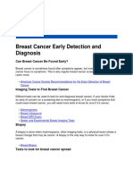 Breast Cancer Early Detection and Diagnosis