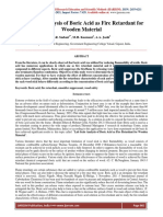 Lab Scale Analysis of Boric Acid As Fire Retardant For Wooden Material