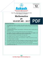 Mathematics: For For For For For GUJCET-ME - 2017