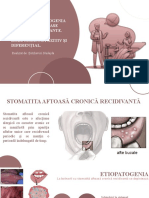 28 Etiologia Și Patogenia Stomatitei Aftoase Cronice Recidivante. Tabloul Clinic, Diagnosticul Pozitiv Și Diferențial.