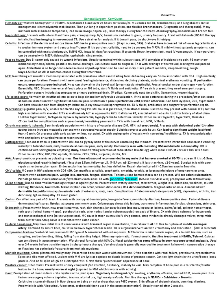 General Surgery Study Guide Overview | PDF | Clinical Medicine ...