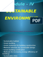 Module - IV: Sustainable Environment
