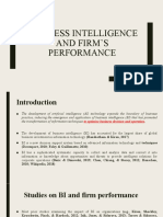 Business Intelligence and Firm Performance