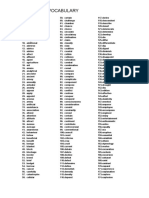 2017 Exam Vocabulary