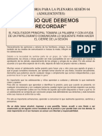 Ayuda Menoria Plenaria Ideas para Relfexionar y Cierre