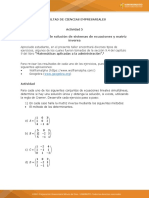 Solución de sistemas de ecuaciones y matriz inversa