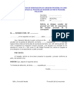 Modelo de Solicitud de Designación de Curador Procesal en Caso de No Comparecencia Al Proceso de Sucesor de Parte Procesal Fallecida