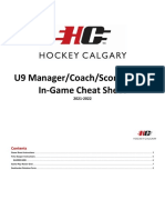 U9 Manager/Coach/Scorekeeper In-Game Cheat Sheet