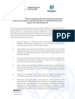 Requisitos para solicitud de centros educativos privados en alerta naranja