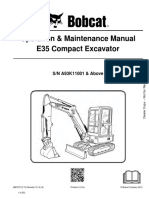 2012 Bobcat E35 Compact Excavator Operation and Maintenance Manual