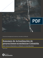 Resumen Actualización de Proyecciones Económicas para Colombia - Abril 2022