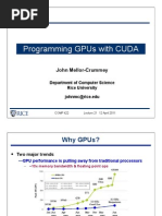 Programming Gpus With Cuda: John Mellor-Crummey