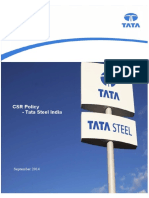 CSR Policy - Tata Steel India: September 2014