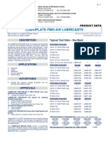 Lubriplate Fmo-Aw Lubricants: Description Typical Test Data - See Back