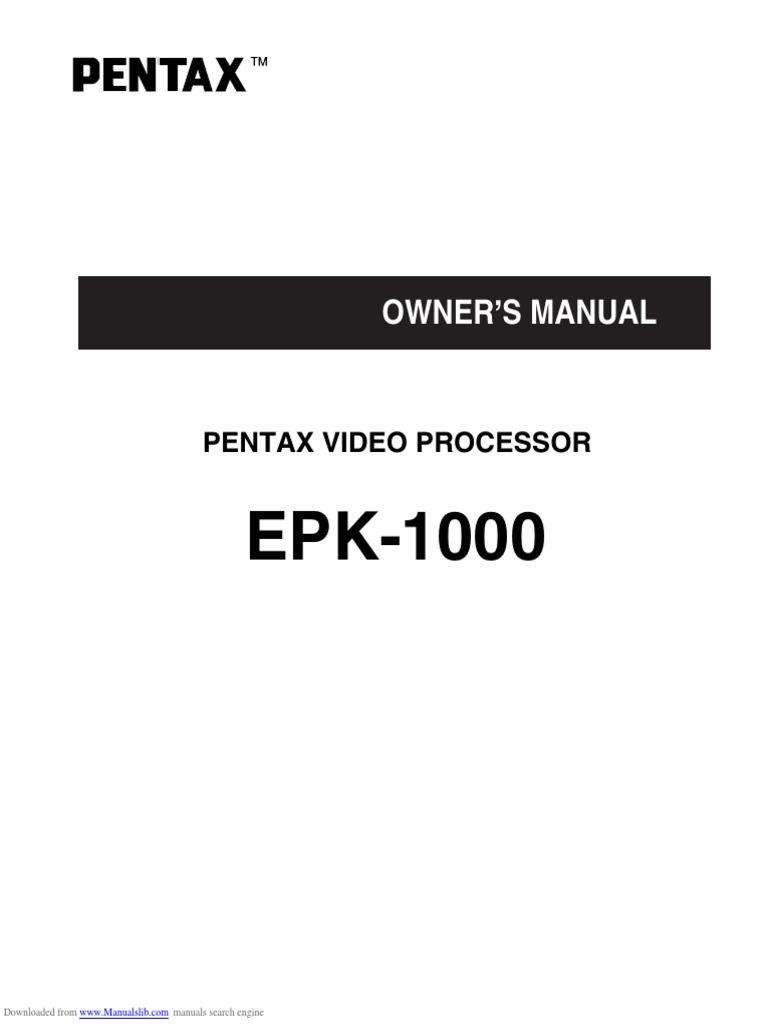 PENTAX MANUAL visual data 4