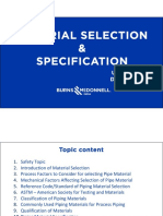 Material Selection and Specification