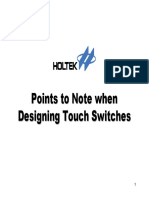 Points To Note When Designing Touch Switches