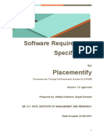 Software Requirements Specification Placementify: Version 1.0 Approved