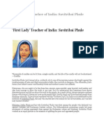 First Lady' Teacher of India: Savitribai Phule