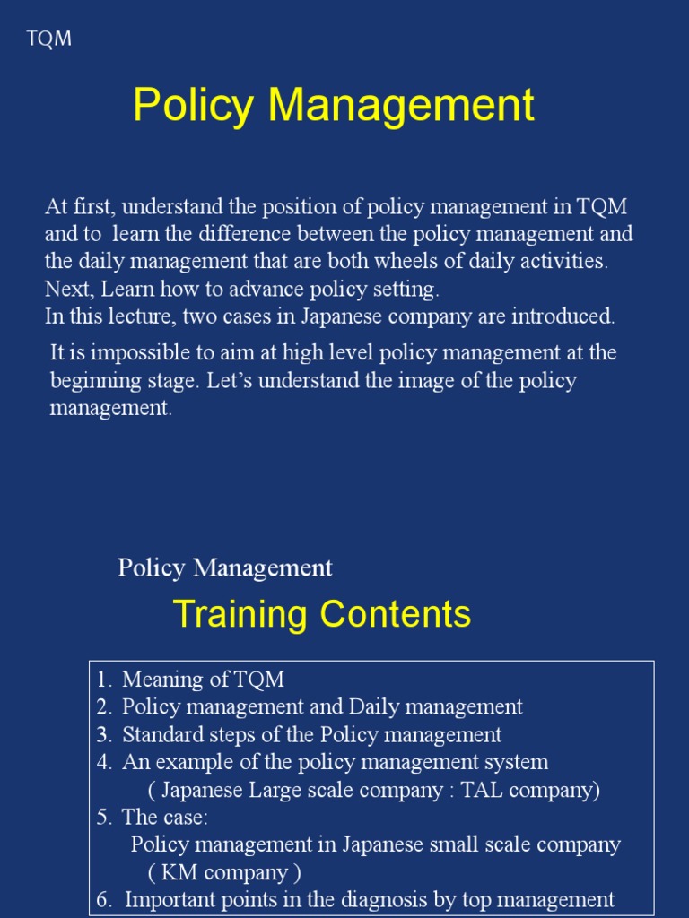 04 Policy Management | PDF | Policy | Iso 9000