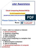 MCQ On Cloud Computing