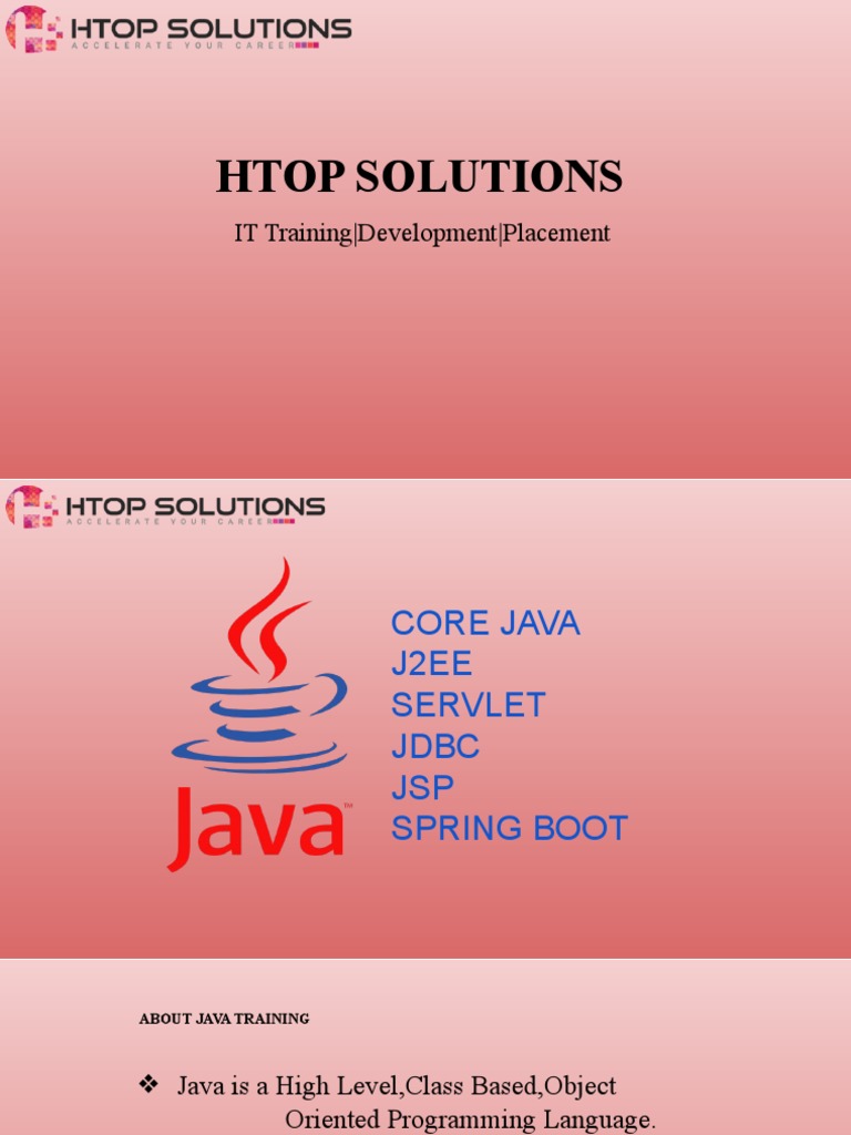 Java Training at Htop Solutions | PDF | Computers