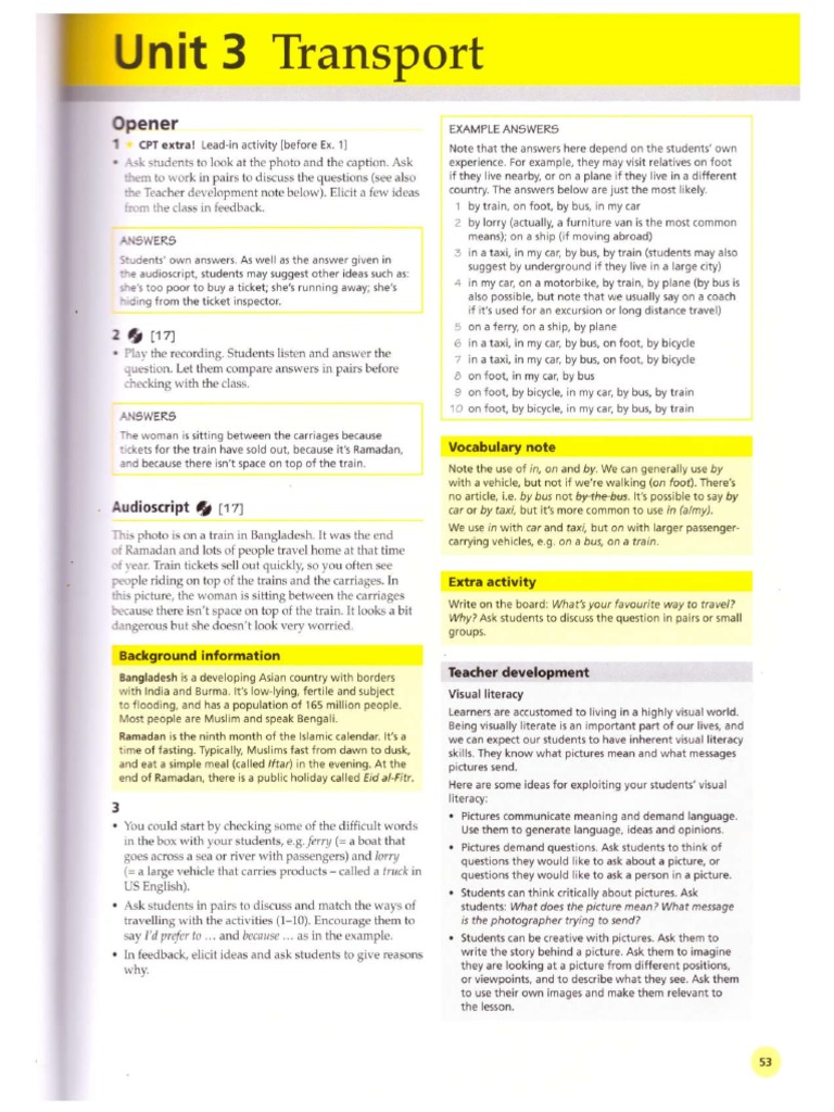 Unit 3 Answer Keys PDF