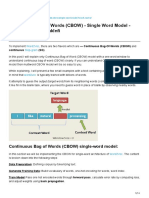 Continuous Bag of Words (Cbow) - Single Word Model - How It Works - Thinkinfi