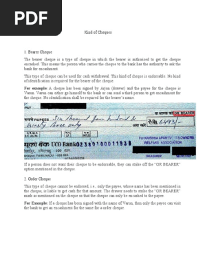 Kind of Cheques