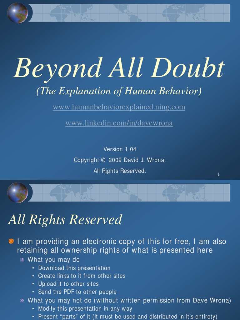 Human Behavior Model Version 1 | PDF | Behavior | Feeling