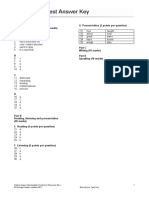 End-Of-Year Test Answer Key