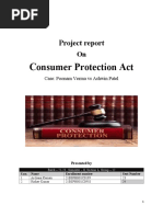 Consumer Protection Act: Project Report