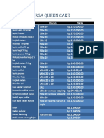 Daftar Harga Queen Cake