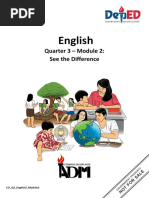 English: Quarter 3 - Module 2: See The Difference