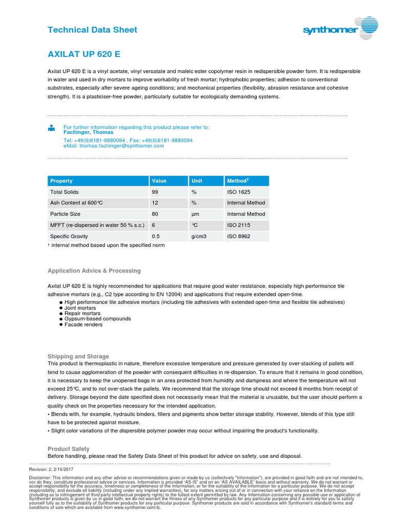 Technical Data Sheet For Further Information Regarding This Product Please Refer To PDF