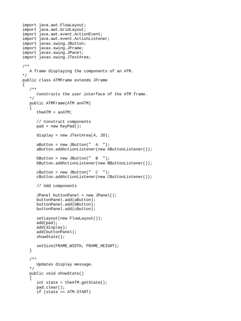 Java gui project pdf